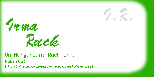 irma ruck business card